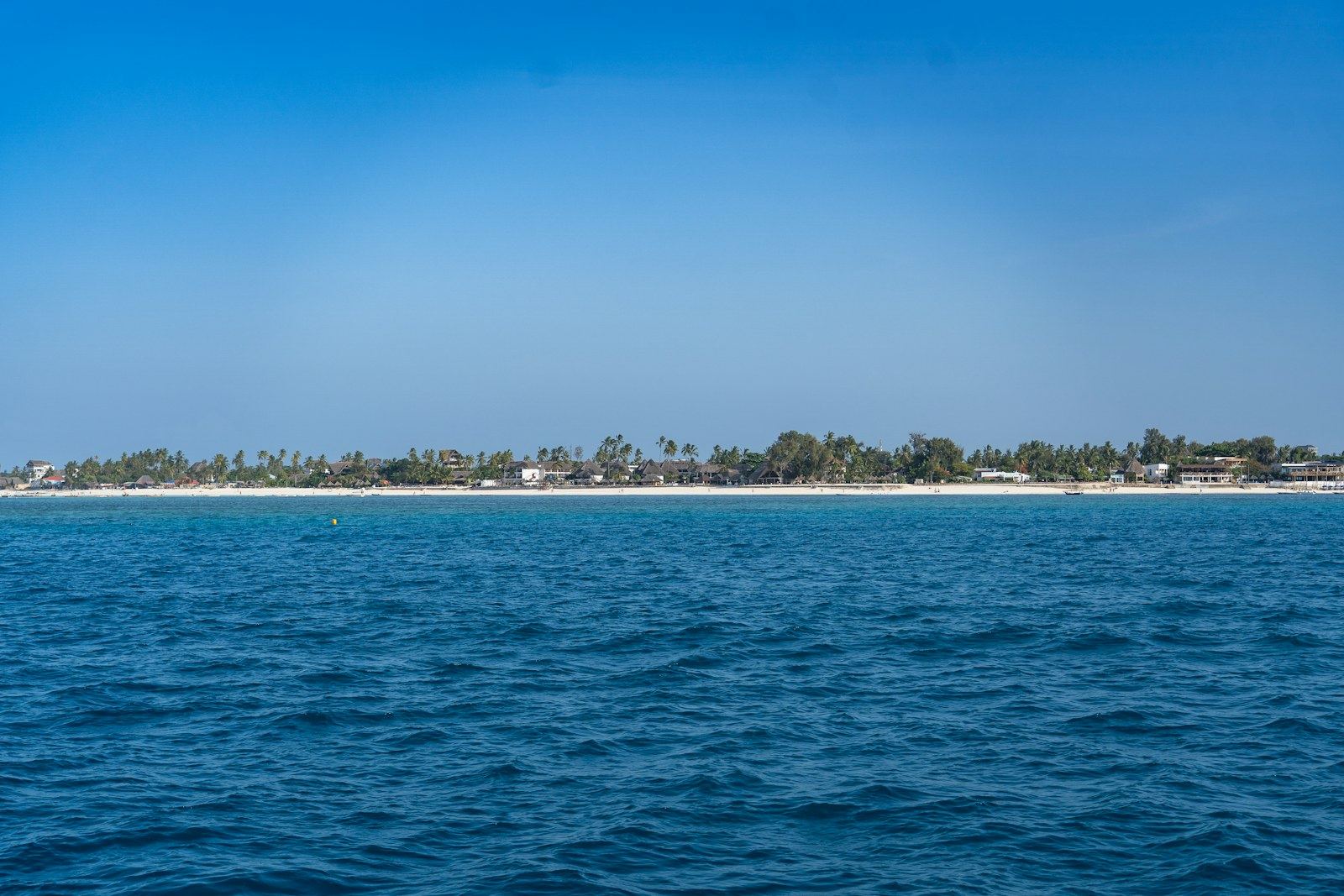 Turquoise Indian Ocean coastline